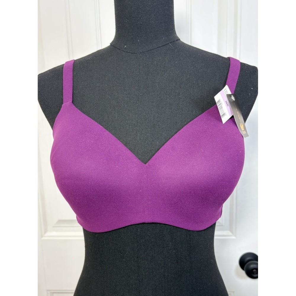 Wacoal How Perfect Wire Free T-Shirt Bra 852189 Purple Women's 36D NWT